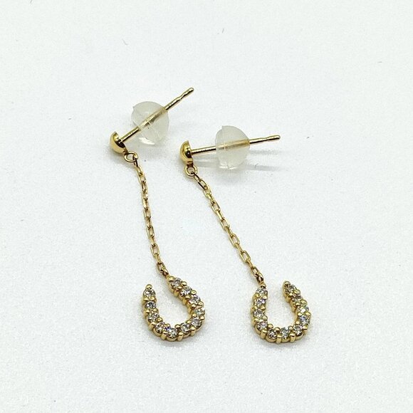 Jewelry Pierced Earrings Natural Diamond 0.2ct Gold 4522185 - Picture 1 of 9